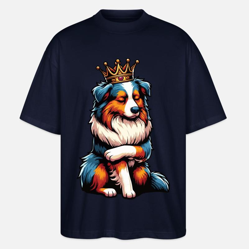Australian Shepherd Aussie Aussiebesitzer Aussies - Stanley/Stella Oversized Unisex Bio T-Shirt Blaster 2.0 - Navy