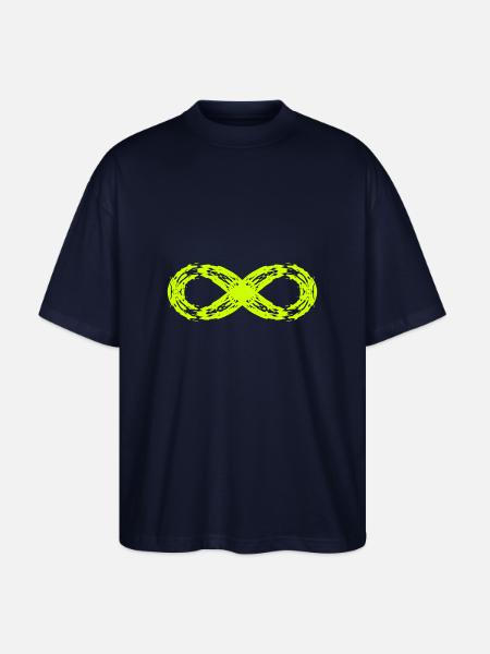 Infinity symbol sign icon - Stanley/Stella Oversized Unisex Organic T-shirt Blaster 2.0 - navy