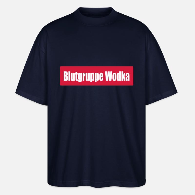 Blutgruppe Wodka - Stanley/Stella Oversized Unisex Bio T-Shirt Blaster 2.0 - Navy