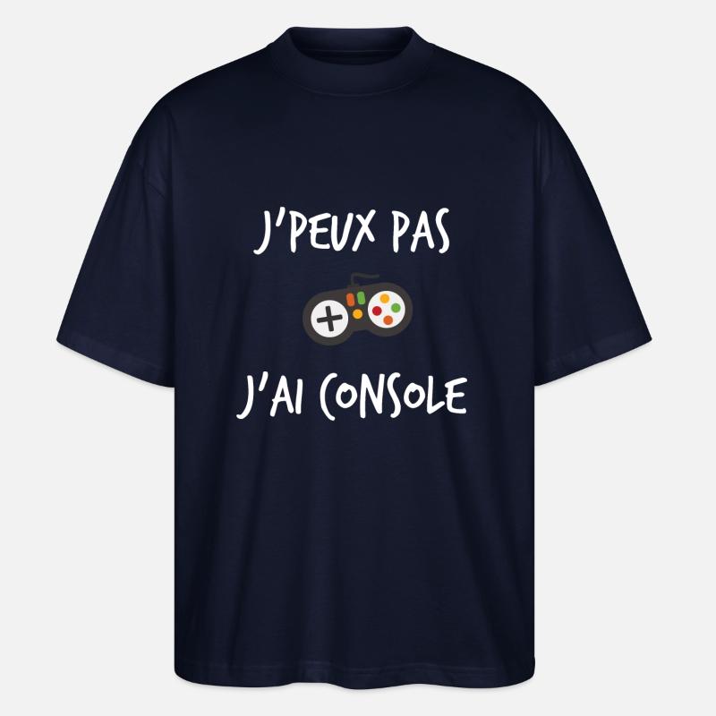 j'peux pas j'ai console ? - T-shirt bio Blaster 2.0 coupe oversize Stanley/Stella Unisexe - marine