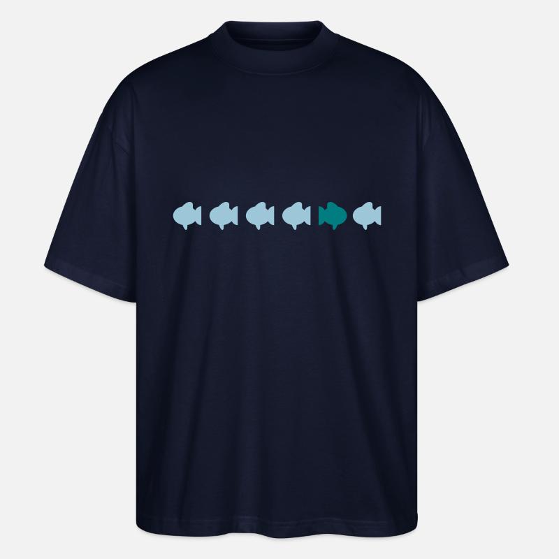 Anderssein Fische - Stanley/Stella Oversized Unisex Bio T-Shirt Blaster 2.0 - Navy