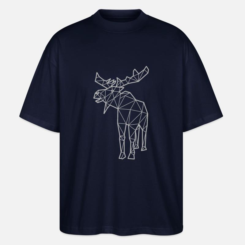 Polygone d'orignal - T-shirt bio Blaster 2.0 coupe oversize Stanley/Stella Unisexe - marine