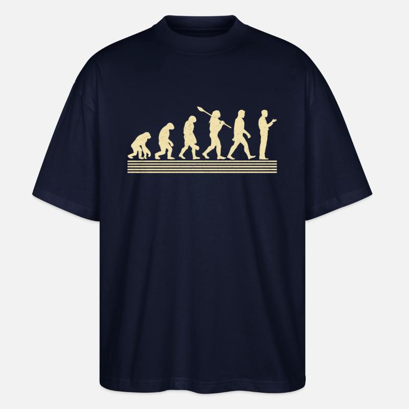 Evolution Des Sprachpathologen - Stanley/Stella Oversized Unisex Bio T-Shirt Blaster 2.0 - Navy