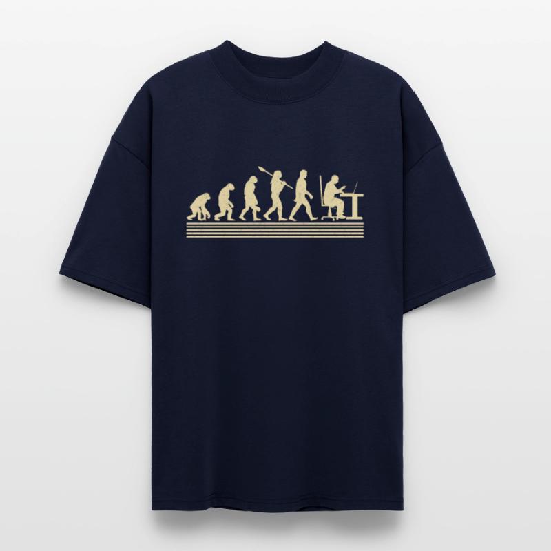 Evolution Of The Computer Programmer Stanley/Stella Oversized Unisex Organic T-shirt Blaster 2.0