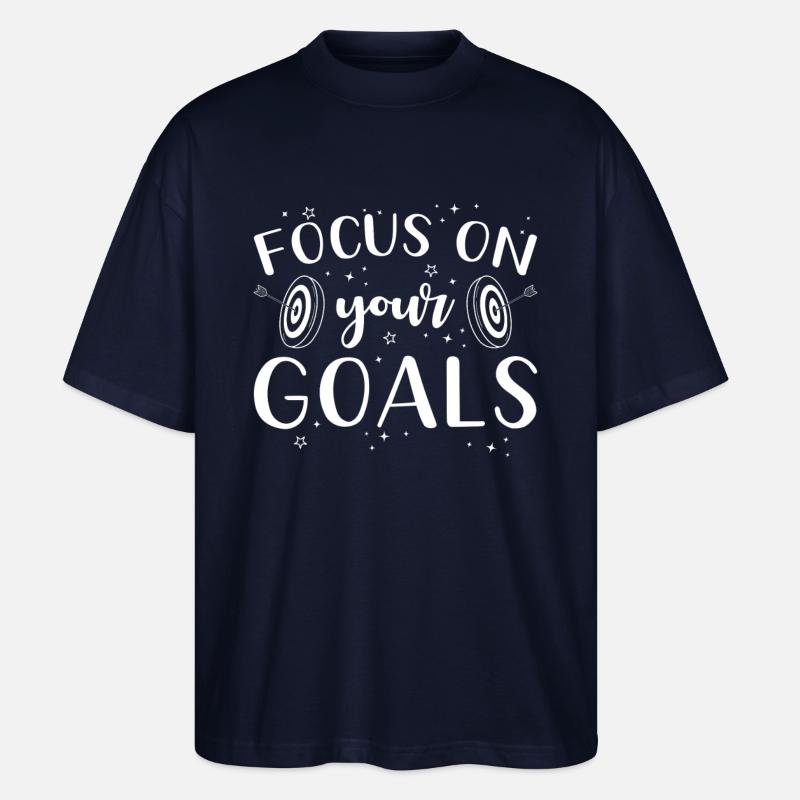 Motivation Succès Focus Objectifs Dire - T-shirt bio Blaster 2.0 coupe oversize Stanley/Stella Unisexe - marine