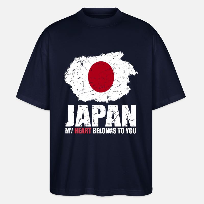 Drapeau du Japon - T-shirt bio Blaster 2.0 coupe oversize Stanley/Stella Unisexe - marine