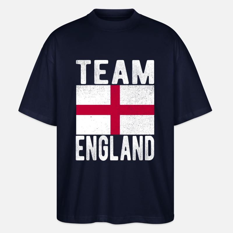 Drapeau de l’Angleterre - T-shirt bio Blaster 2.0 coupe oversize Stanley/Stella Unisexe - marine