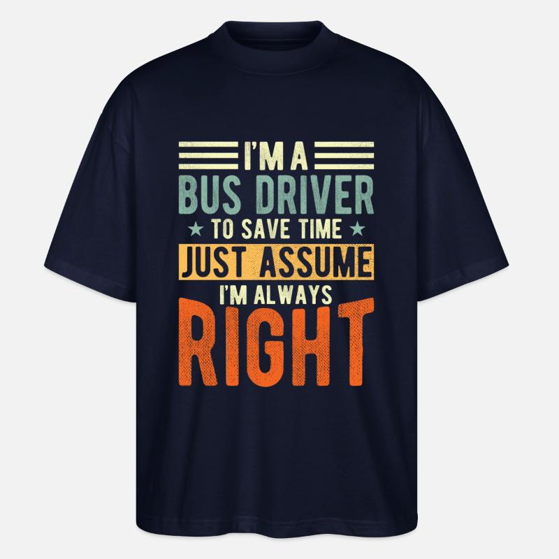 Busfahrer - Stanley/Stella Oversized Unisex Bio T-Shirt Blaster 2.0 - Navy