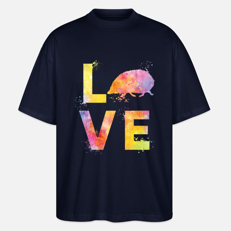 Igel liebe - Stanley/Stella Oversized Unisex Bio T-Shirt Blaster 2.0 - Navy
