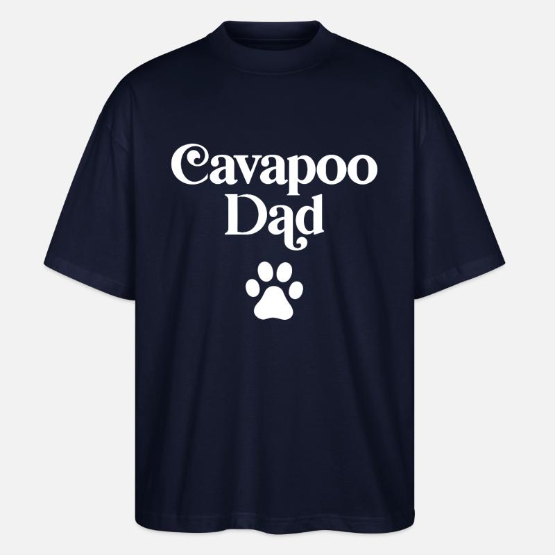 Cavapoo Vater - Stanley/Stella Oversized Unisex Bio T-Shirt Blaster 2.0 - Navy