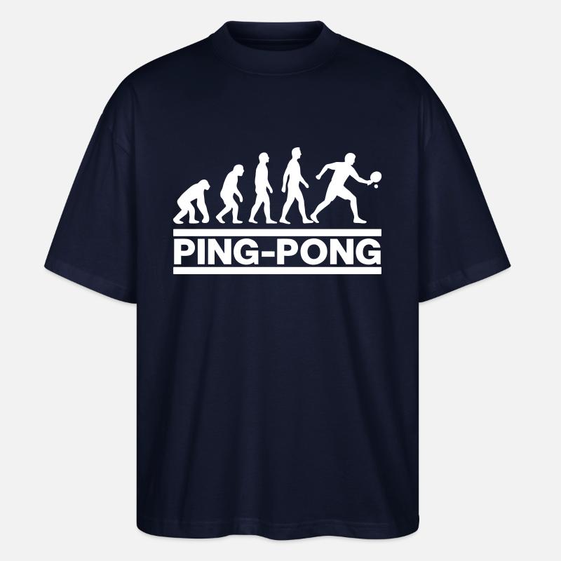Évolution Ping-Pong Ping Pong PingPong - T-shirt bio Blaster 2.0 coupe oversize Stanley/Stella Unisexe - marine