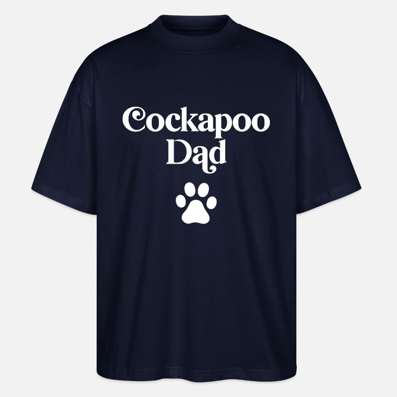Cockapoo Dad - Stanley/Stella Oversized Unisex Organic T-shirt Blaster 2.0 - navy