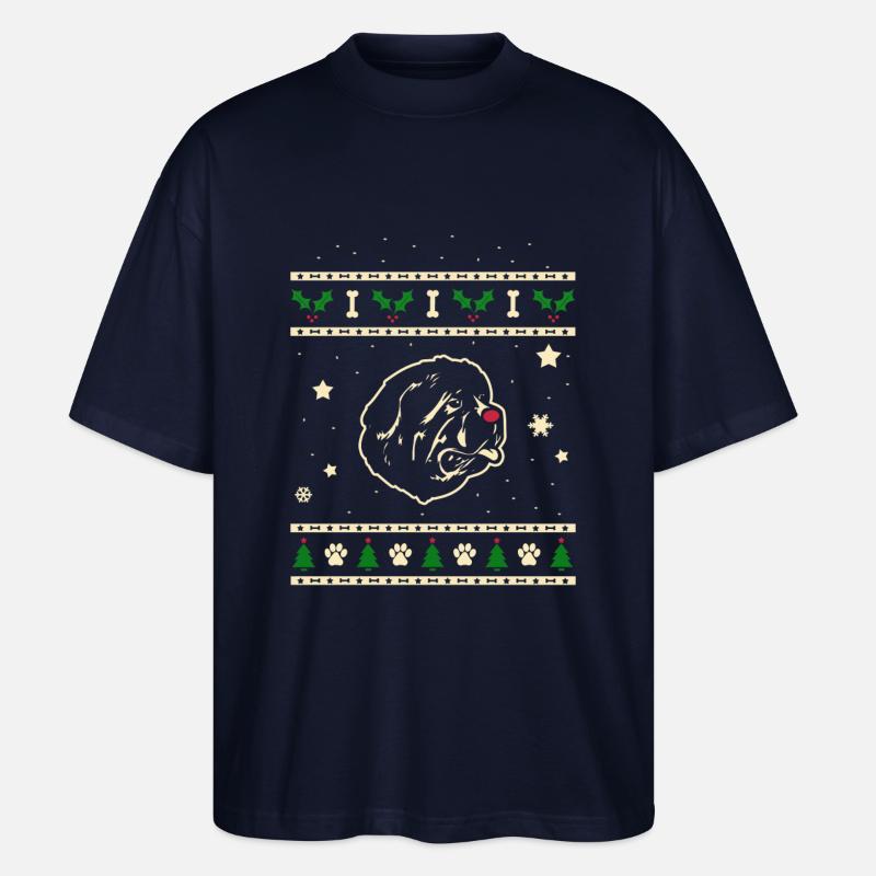 Neufundland Weihnachtsgeschenk - Stanley/Stella Oversized Unisex Bio T-Shirt Blaster 2.0 - Navy