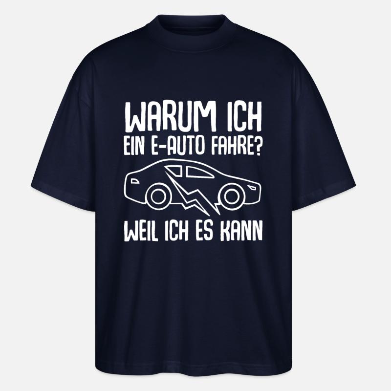 E-Auto Elektroauto - Stanley/Stella Oversized Unisex Bio T-Shirt Blaster 2.0 - Navy