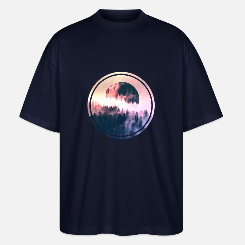 Full Moon - T-shirt bio Blaster 2.0 coupe oversize Stanley/Stella Unisexe - marine