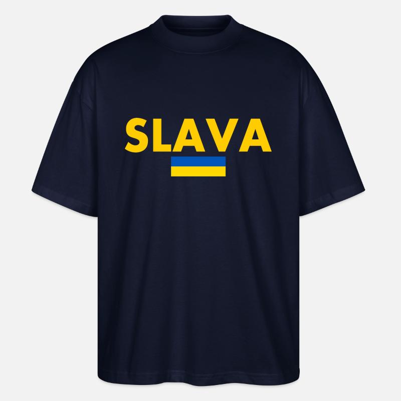 Ukraine - Stanley/Stella Oversized Unisex Bio T-Shirt Blaster 2.0 - Navy