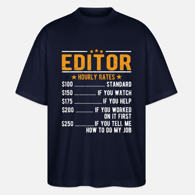 Editor Stundenlohn - Stanley/Stella Oversized Unisex Bio T-Shirt Blaster 2.0 - Navy