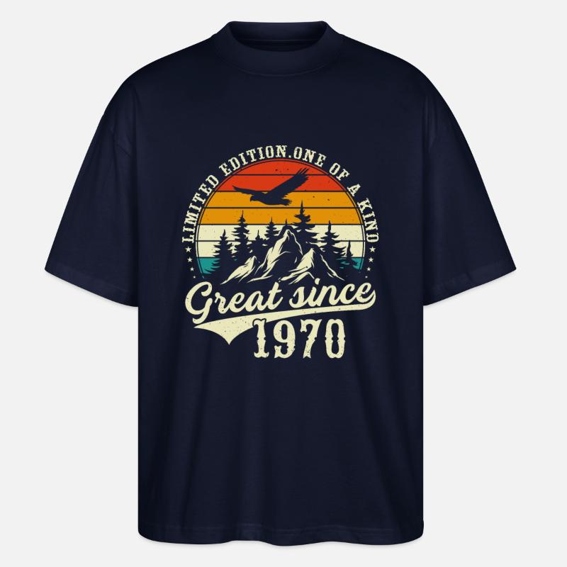 Einzigartig seit 1970 - Stanley/Stella Oversized Unisex Bio T-Shirt Blaster 2.0 - Navy