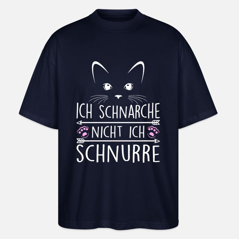 Ich Schnarche Nicht Ich Schnurre - Stanley/Stella Oversized Unisex Bio T-Shirt Blaster 2.0 - Navy