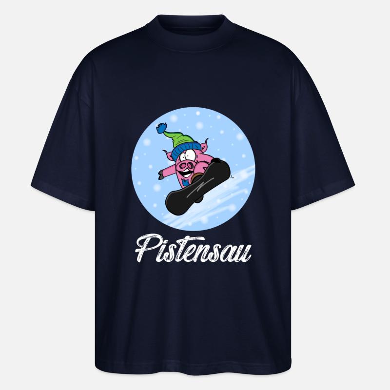 Pisten-Poops - Stanley/Stella Oversized Unisex Bio T-Shirt Blaster 2.0 - Navy