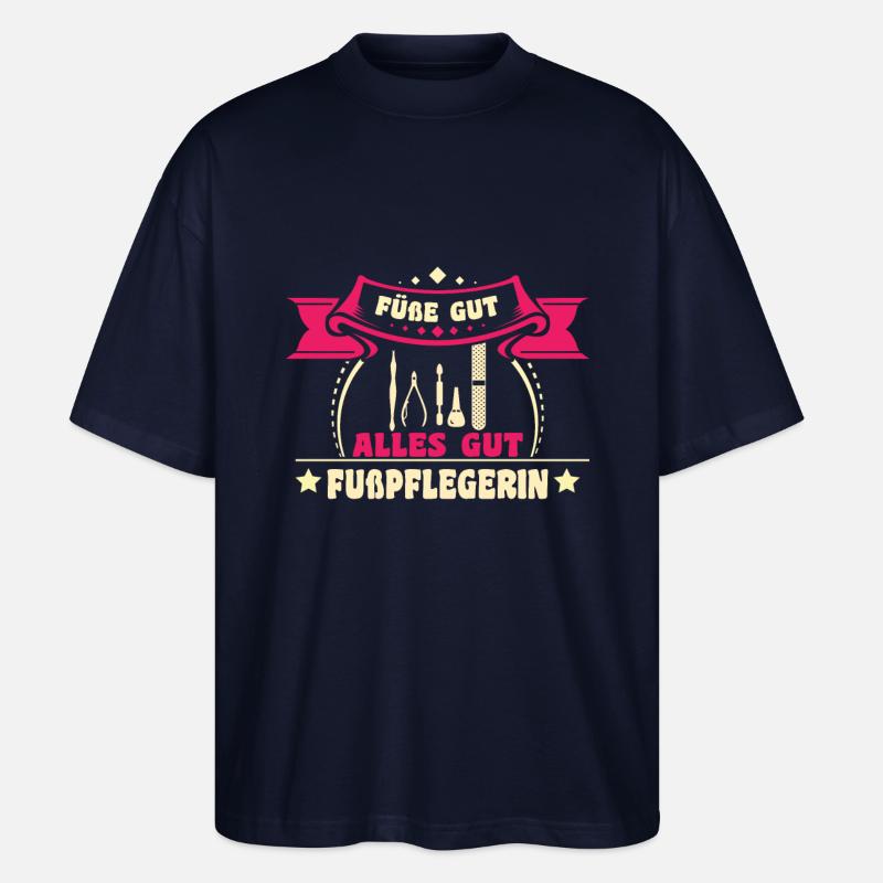 Fußpflege - Stanley/Stella Oversized Unisex Bio T-Shirt Blaster 2.0 - Navy