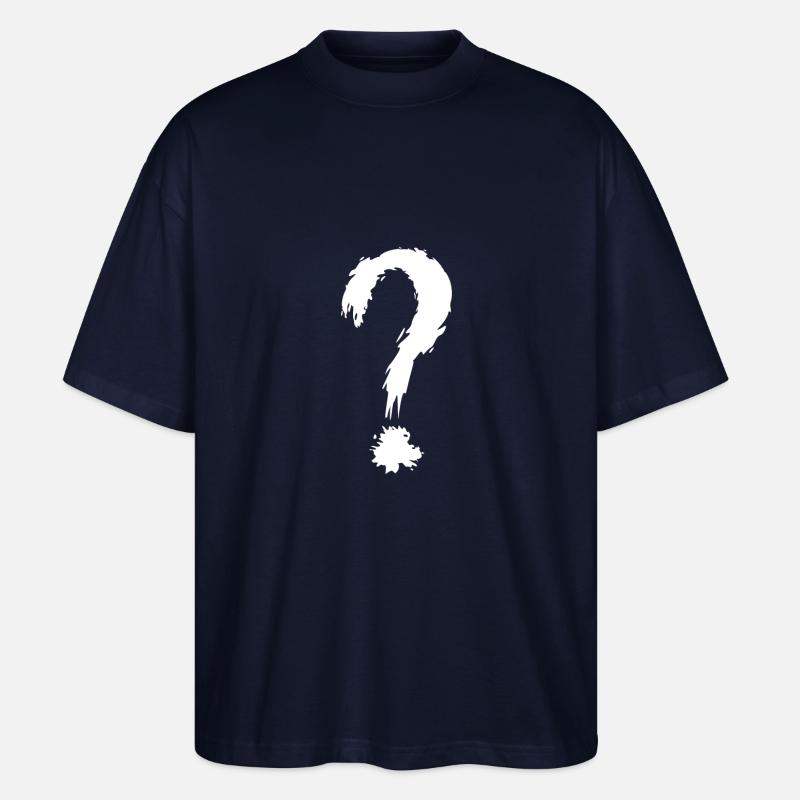 Fragezeichen weiß - Stanley/Stella Oversized Unisex Bio T-Shirt Blaster 2.0 - Navy