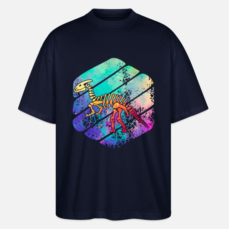 Dinosaurier - Stanley/Stella Oversized Unisex Bio T-Shirt Blaster 2.0 - Navy