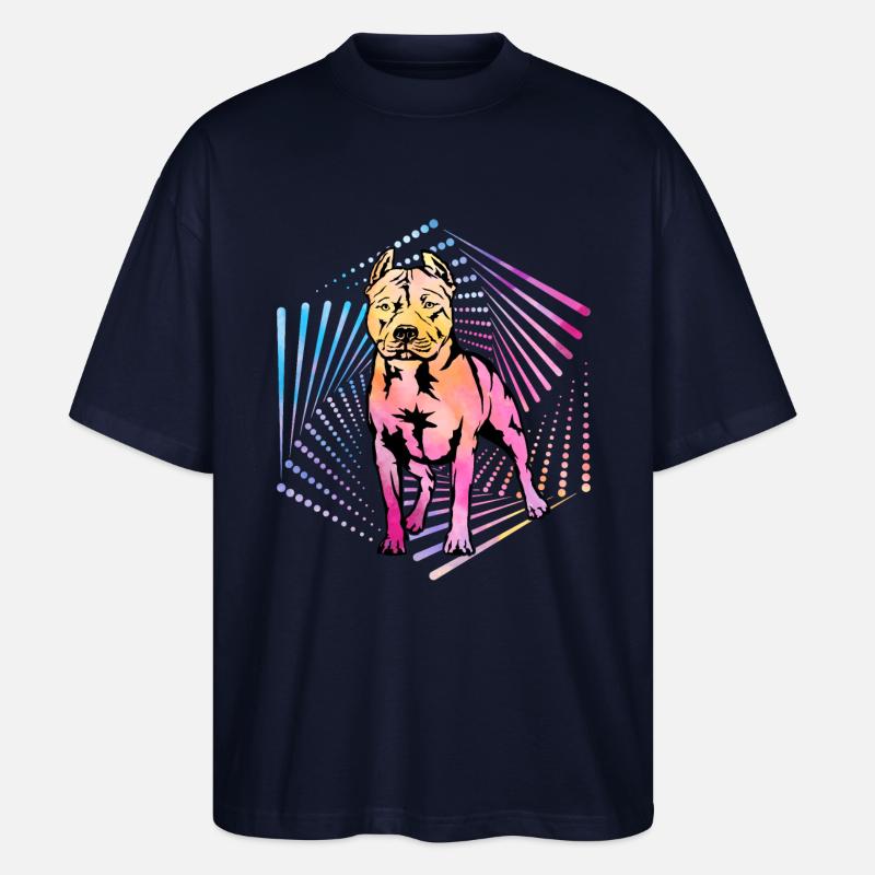 Pitbull Retro - Stanley/Stella Oversized Unisex Bio T-Shirt Blaster 2.0 - Navy