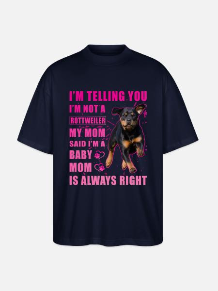 Rottweiler Spruch - Stanley/Stella Oversized Unisex Bio T-Shirt Blaster 2.0 - Navy