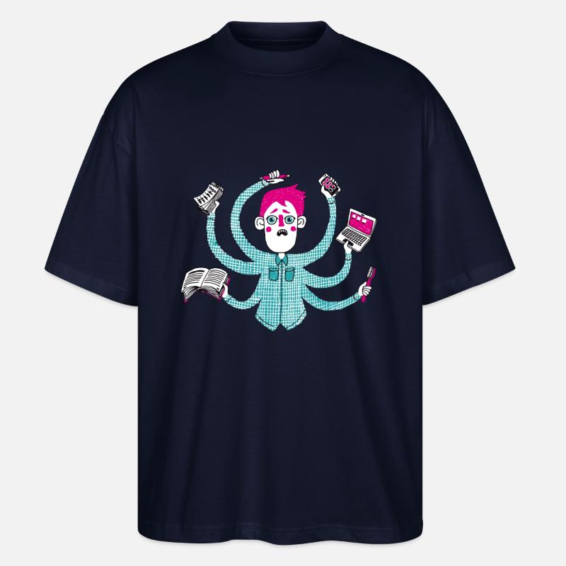 Multitasking - Stanley/Stella Oversized Unisex Organic T-shirt Blaster 2.0 - navy