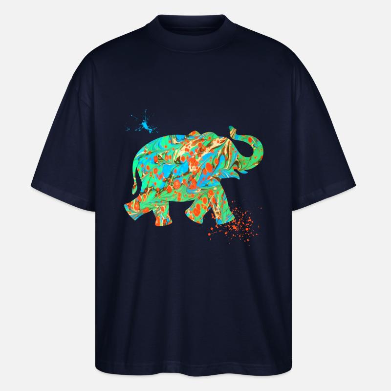 éléphant e 4 - T-shirt bio Blaster 2.0 coupe oversize Stanley/Stella Unisexe - marine
