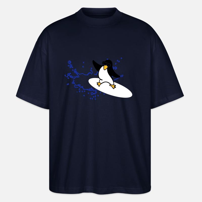Éclaboussures d'eau / Water splashing (1c) - T-shirt bio Blaster 2.0 coupe oversize Stanley/Stella Unisexe - marine