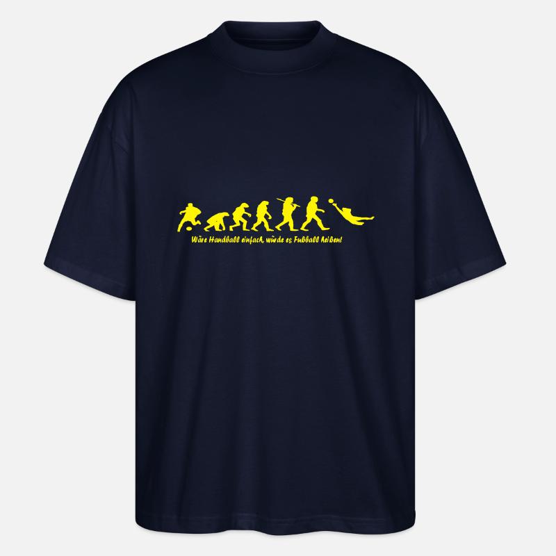 handball_evolution_mit_spruch - Stanley/Stella Oversized Unisex Bio T-Shirt Blaster 2.0 - Navy
