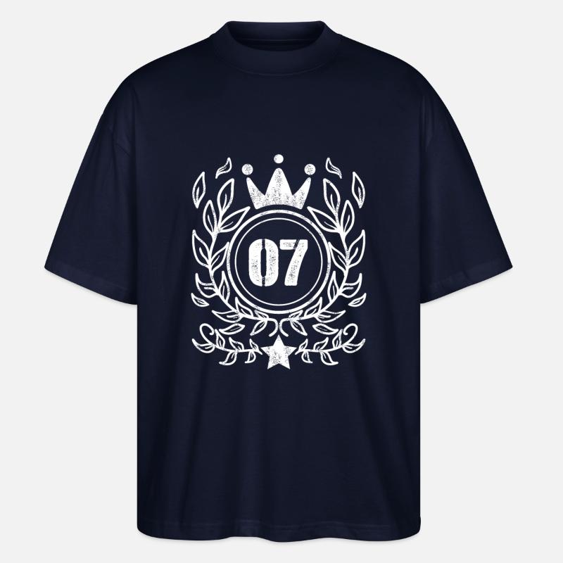 Couronne à 7 numéros - T-shirt bio Blaster 2.0 coupe oversize Stanley/Stella Unisexe - marine