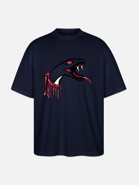 Serpent sang-froid - T-shirt bio Blaster 2.0 coupe oversize Stanley/Stella Unisexe - marine