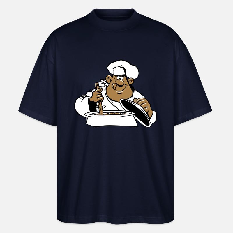kochen koch comic witzig - Stanley/Stella Oversized Unisex Bio T-Shirt Blaster 2.0 - Navy