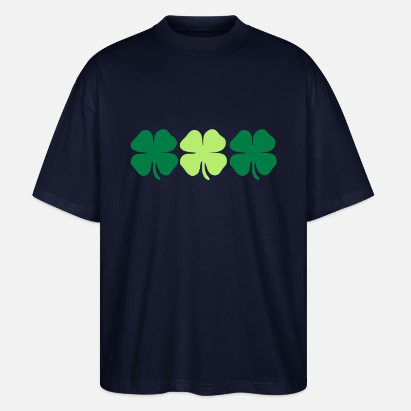 3 4 leaf clovers - Stanley/Stella Oversized Unisex Bio T-Shirt Blaster 2.0 - Navy