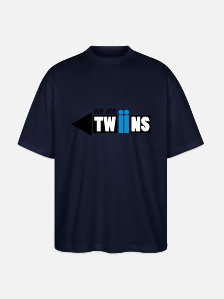 twiin_rechts - Stanley/Stella Oversized Unisex Organic T-shirt Blaster 2.0 - navy
