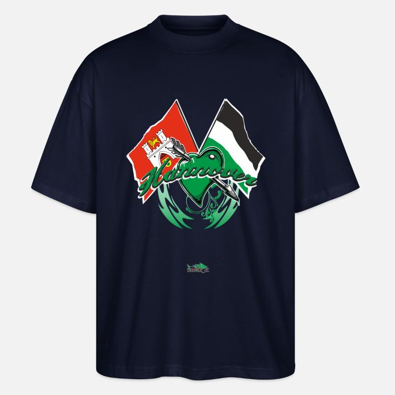 Afficher le drapeau - Hanovre - T-shirt bio Blaster 2.0 coupe oversize Stanley/Stella Unisexe - marine