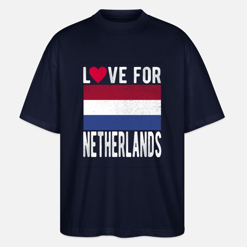 Drapeau des Pays-Bas - T-shirt bio Blaster 2.0 coupe oversize Stanley/Stella Unisexe - marine