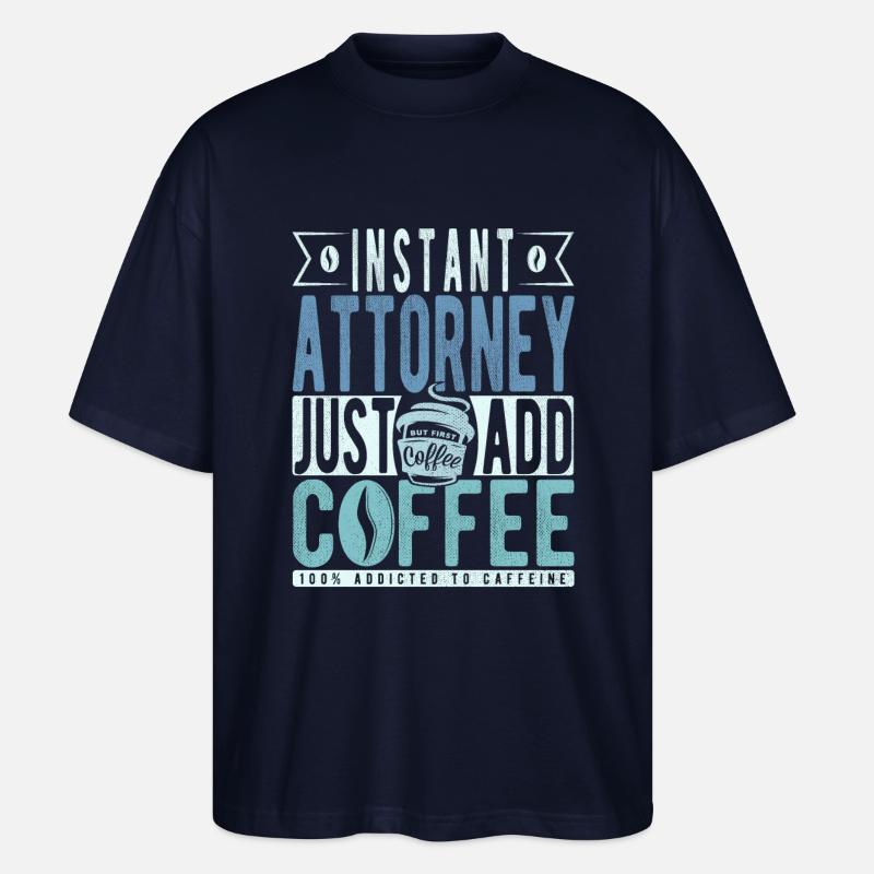 Buchalter Kaffee Spruch - Stanley/Stella Oversized Unisex Bio T-Shirt Blaster 2.0 - Navy