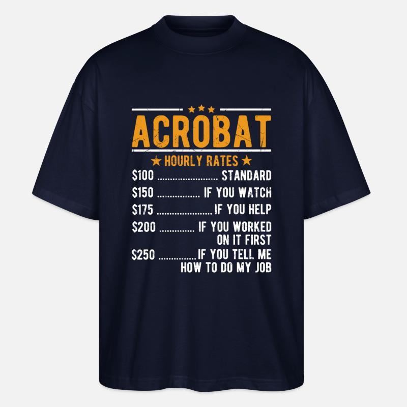 Akrobat Stundenlohn - Stanley/Stella Oversized Unisex Bio T-Shirt Blaster 2.0 - Navy