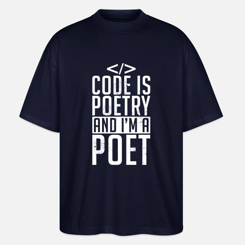Programmer Developer Coder Code - Stanley/Stella Oversized Unisex Organic T-shirt Blaster 2.0 - navy