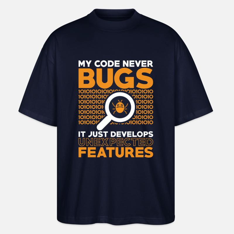 Code Codeur Programmeur Développeur Codeur - T-shirt bio Blaster 2.0 coupe oversize Stanley/Stella Unisexe - marine