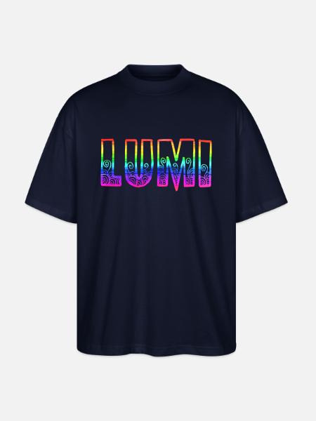lumi rs regenbogen - Stanley/Stella Oversized Unisex Bio T-Shirt Blaster 2.0 - Navy