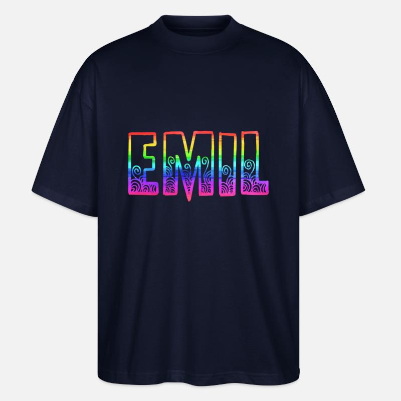 emil rs regenbogen - Stanley/Stella Oversized Unisex Bio T-Shirt Blaster 2.0 - Navy