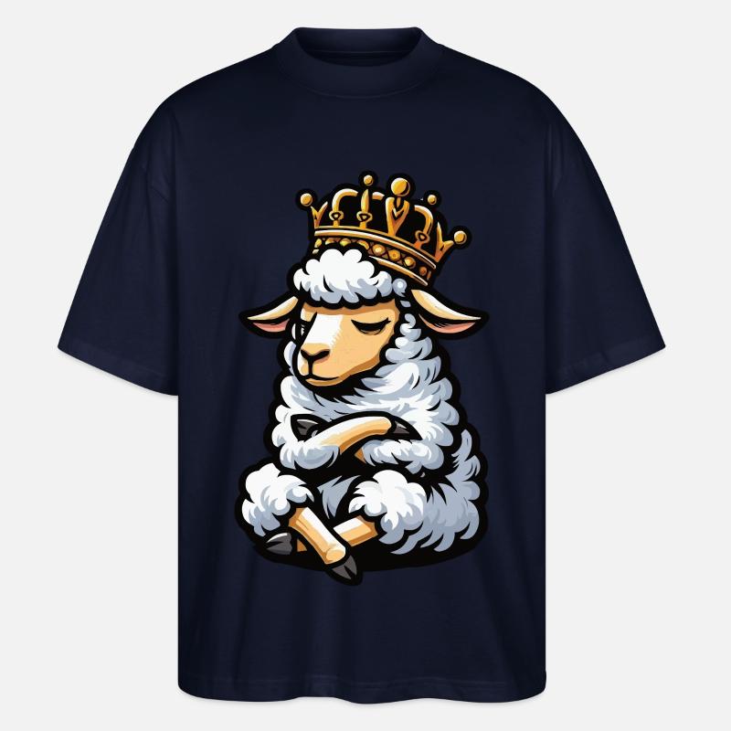 Schaf Schafe Schäfer Schafhalter Schafbock - Stanley/Stella Oversized Unisex Bio T-Shirt Blaster 2.0 - Navy