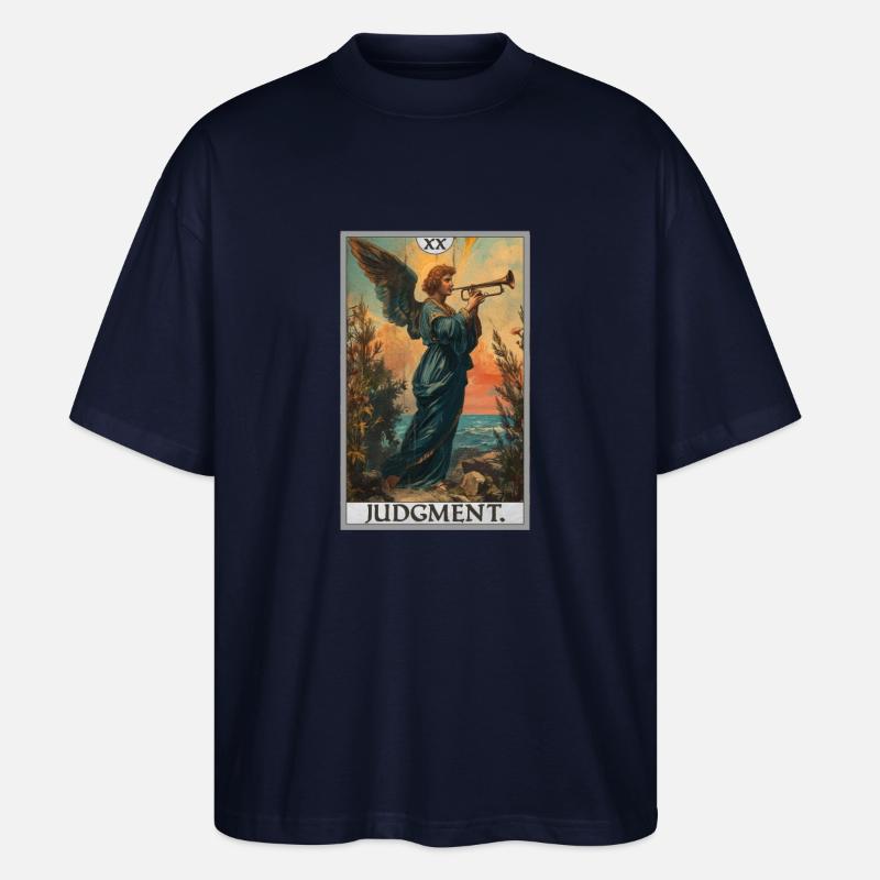 Tarotkarten Tarotkarte 20 Judgment Gericht - Stanley/Stella Oversized Unisex Bio T-Shirt Blaster 2.0 - Navy