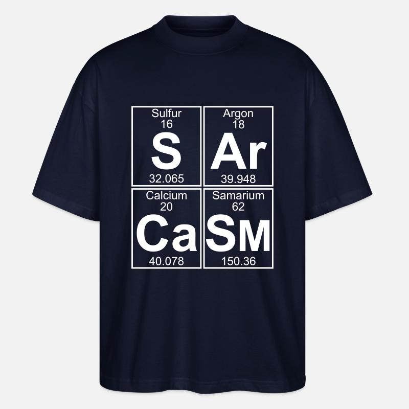 S-Ar-Ca-Sm (sarcasm) - Full - Stanley/Stella Oversized Unisex Bio T-Shirt Blaster 2.0 - Navy