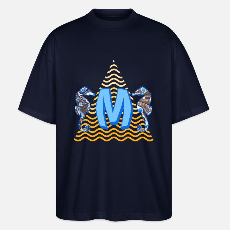 seepferdchen e 262 m - Stanley/Stella Oversized Unisex Bio T-Shirt Blaster 2.0 - Navy